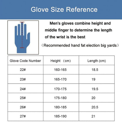 Sheepskin Anti-slip Golf Gloves - Left Hand Size 25#