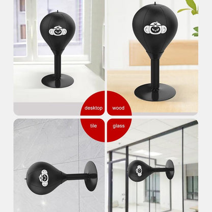 Desktop Speed Ball For Boxing Training - Bear Design With Gloves & Pump - Bear+Children Gloves+Pump