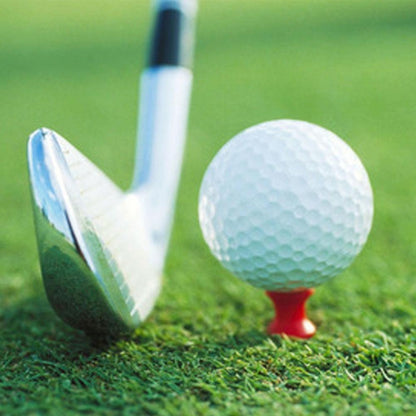 60-piece Golf Plastic Ball Tee Set with Ribbon Needle - 68mm Size
