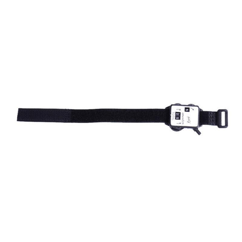 Black Portable Golf Watch with Manual Counter