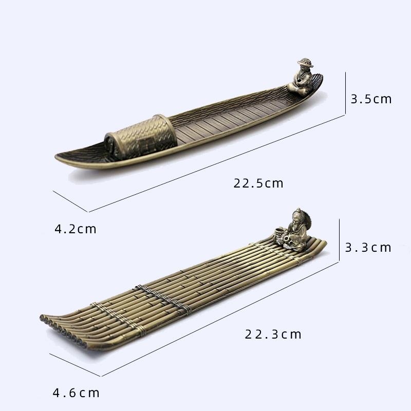 Fisherman Incense Burner with Ash Catcher and Stand - Fishing Boat