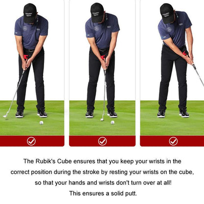 Improve Golf Posture with Putter Wrist Fixer Set - Red