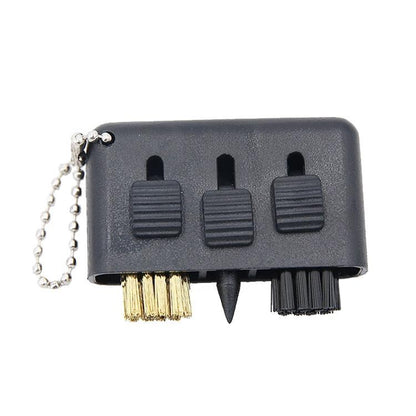 3-piece Portable Golf Groove Cleaning Brush - Red