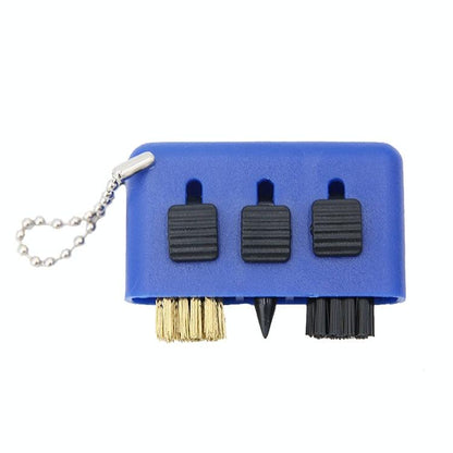 3-piece Portable Golf Groove Cleaning Brush - Red