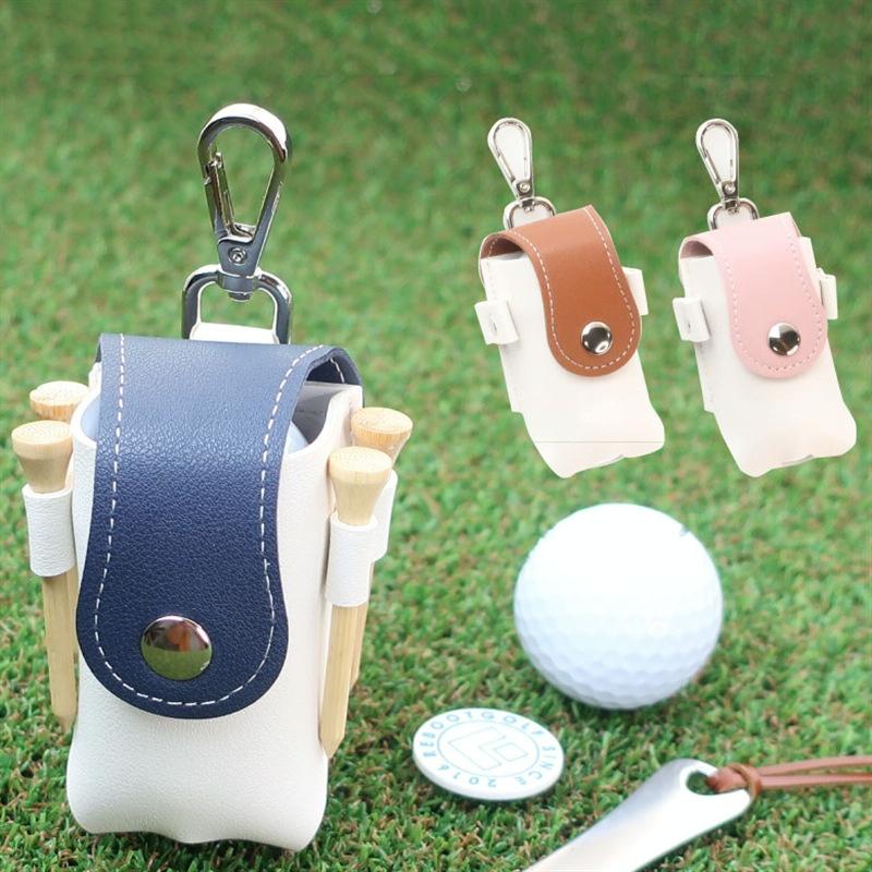 Compact Leather Golf Bag for Protection on the Go - Brown