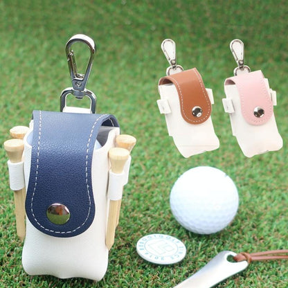 Compact Leather Golf Bag for Protection on the Go - Brown