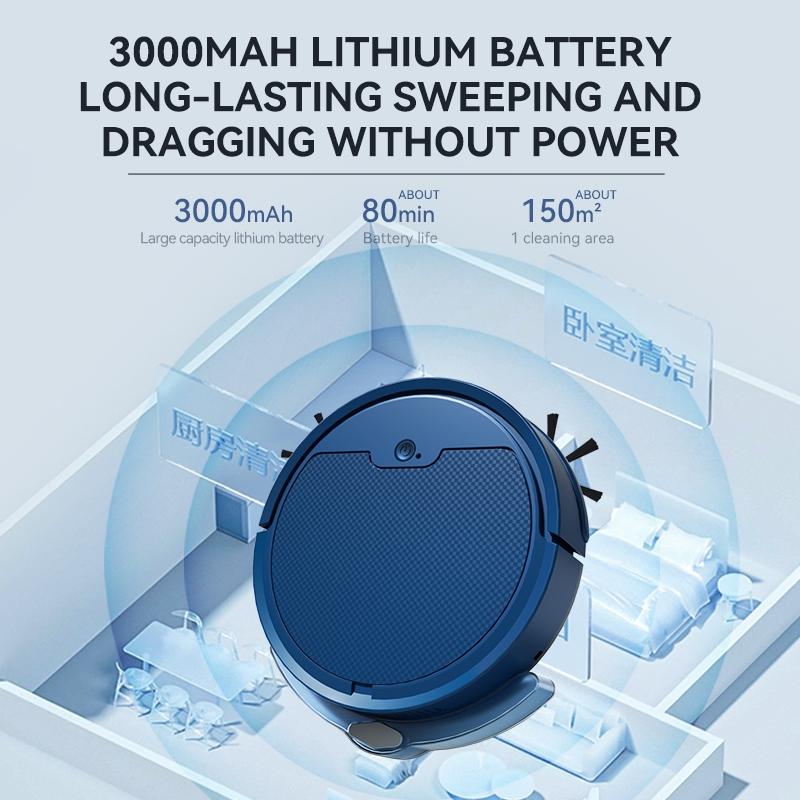 Intelligent Household Sweeping Robot with Path Charging - Max - Black