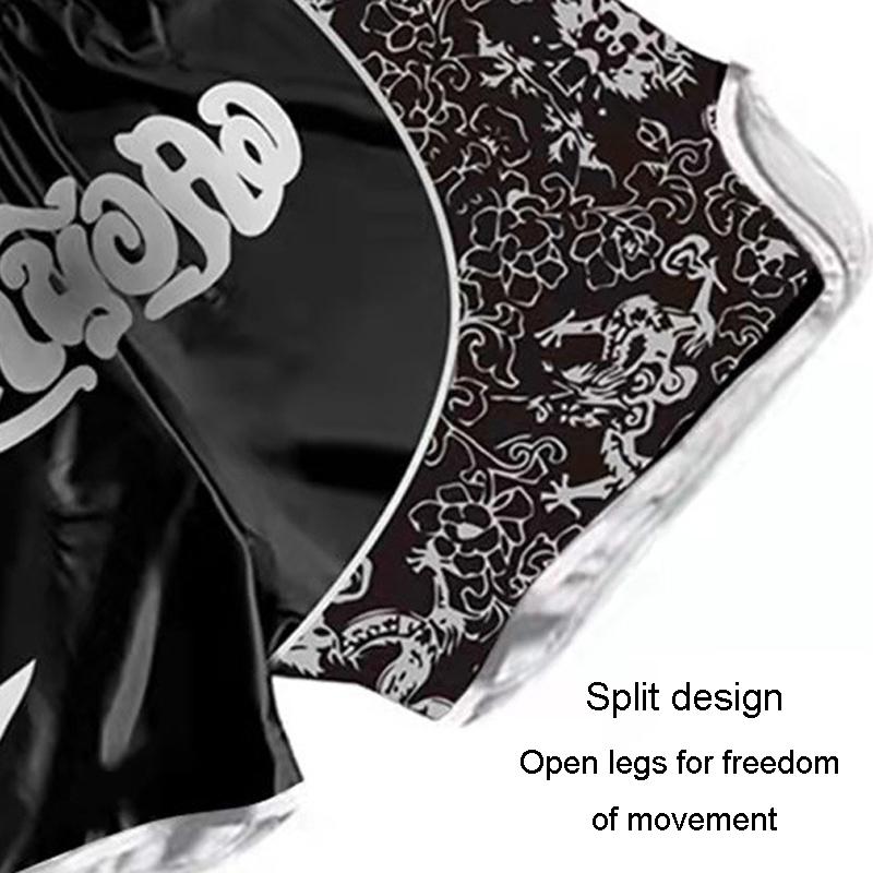Kids Boxing Set - Sparring Shorts And Tights - Bright Green - Tiger Head White - M