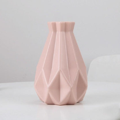 Drop-resistant Vase for Creative Living Room Flower Arrangements - Pink