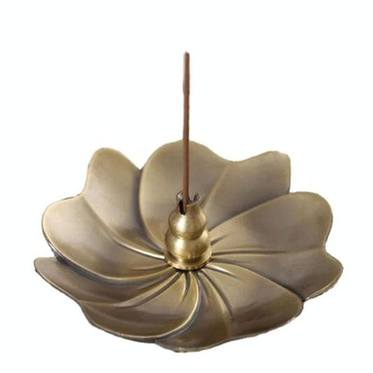 Vintage Sandalwood Incense Burner - Creative Alloy Holder for Bedroom - Red Copper