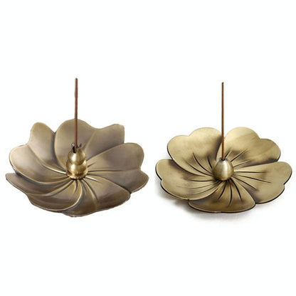 Vintage Sandalwood Incense Burner - Creative Alloy Holder for Bedroom - Red Copper