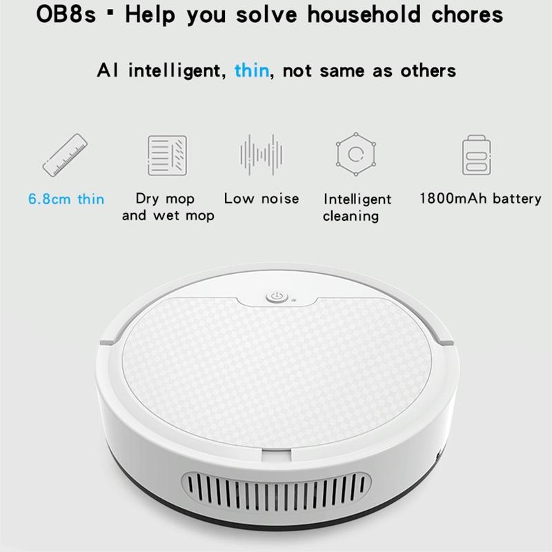 Smart Path-charging Sweeping Robot for Household - Black