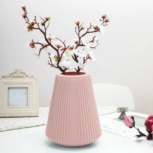 Decorative Wet and Dry Flower Vases for Creative Home Furnishings - Milk White