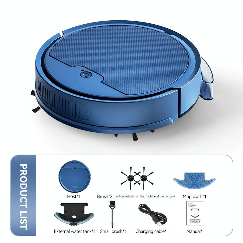 Intelligent Household Sweeping Robot with Path Charging - Max - Blue