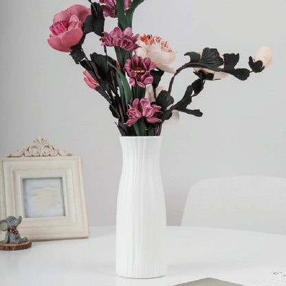 Versatile Plastic Vase for Home Decor and Flower Arrangements - Blue