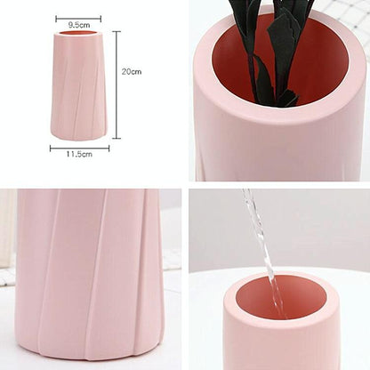 Creative Plastic Vase for Modern Decor - Simple Design - Milk White