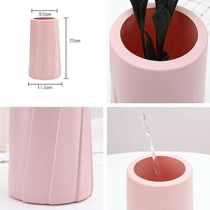 Creative Plastic Vase for Modern Decor - Simple Design - Milk White