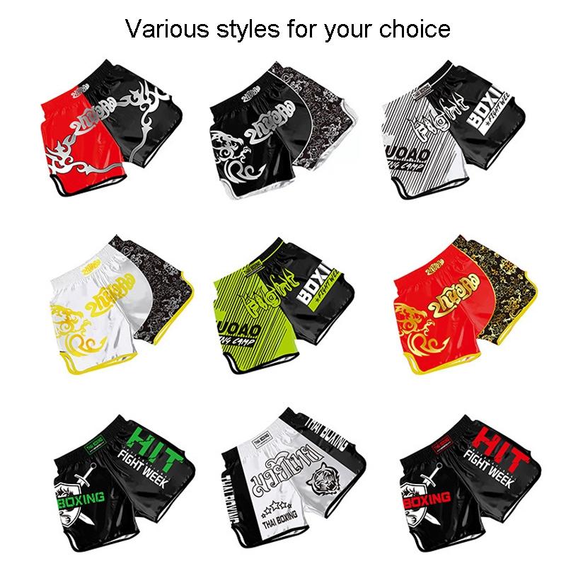 Kids Boxing Set - Sparring Shorts And Tights - Bright Green - Hit Red - Xl