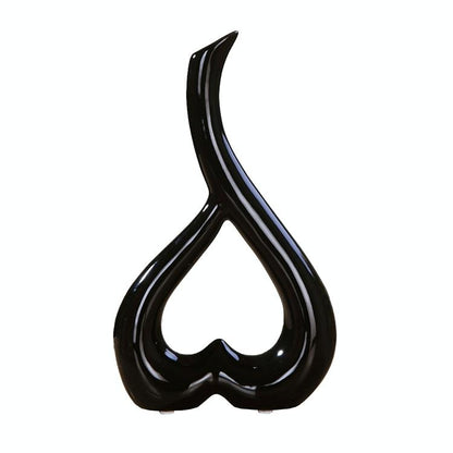Creative Heart-shaped Ceramic Flower Vase for Home Office or Wedding Decor - Green