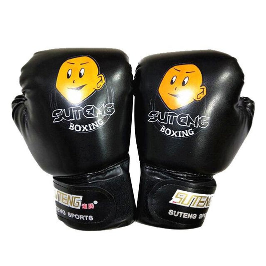 Children'S Cartoon Boxing Gloves - Pu Leather - Cartoon Red