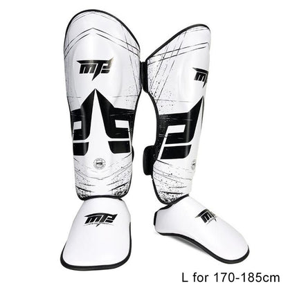 Thickened Leg Guards For Freestyle Grappling Thai Boxing And Taekwondo - Red