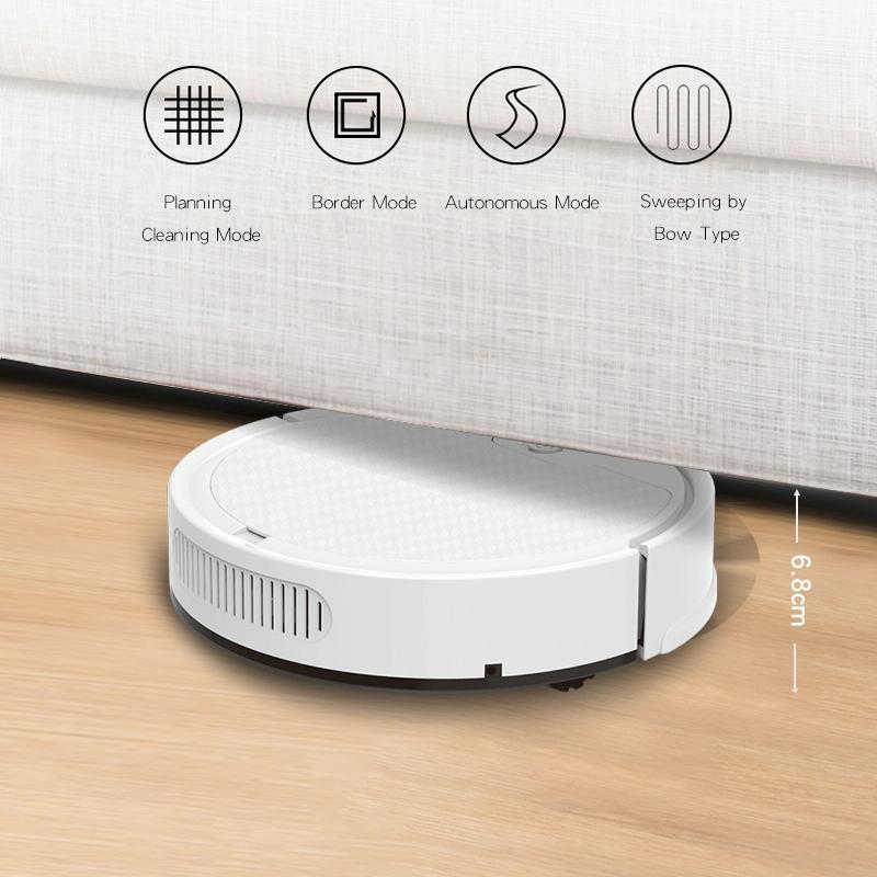 Smart Path-charging Sweeping Robot for Household - White