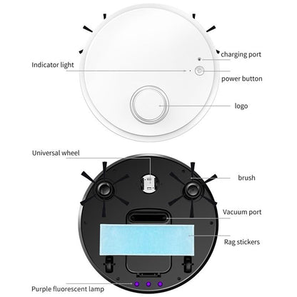 Intelligent Usb Charging Sweeping Robot - White