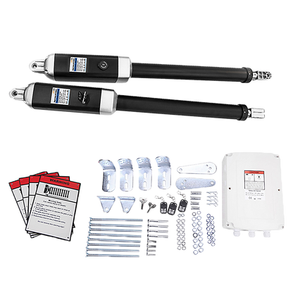1200KG 10W Solar Double Swing Auto Motor Remote Gate Opener