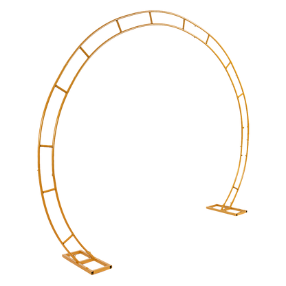 260cm Gold Metal Wedding Arch Round Balloon Birthday Party