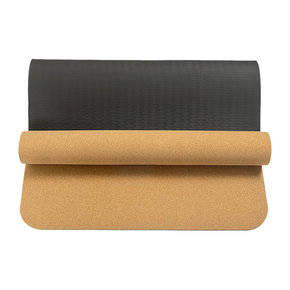 Cork TPE Yoga Mat Sports Exercise Fitness Gym Pilates