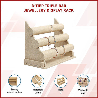 3-Tier Triple Bar Jewellery Display Rack