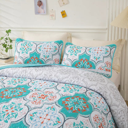 Opulent Quilted bedspread and pillowcovers set: Add a Touch of Elegance - Queen size