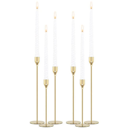 Minimalist Silver Metal Candle Holder Set - 3-Piece Romantic Candle Cup Set for Living Room Decor, Elegant Dinner Table Accent