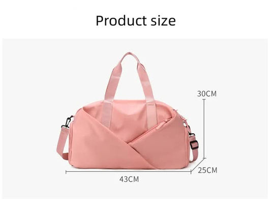 Dark Purple Stylish Gym Travel Bag with Shoe Compartment, Lightweight and Durable Design