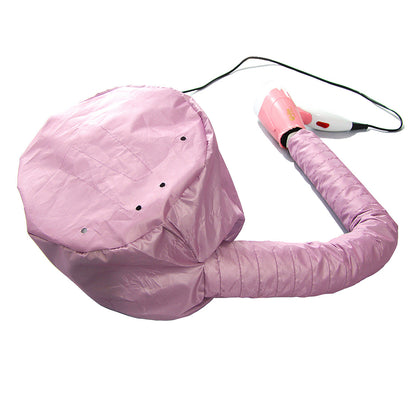 2 Pcs Pink Portable Hair Dryer Bonnet Cap - Adjustable Heated Hair Care Cap for Drying, Styling, and Conditioning with Warm Air