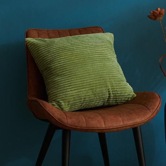 Light Green Set of 4 Corduroy Pillow Covers - Solid Color Minimalist Throw Cushion Covers - 45x45cm (Pillow Inserts are NOT Included)
