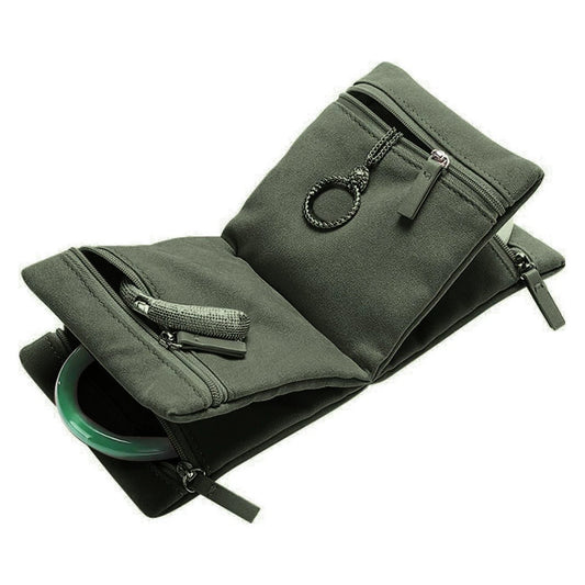 2 pcs Green Travel Jewelry Storage Bag - Soft UN-REAL Suede, Jade Bracelet Protector