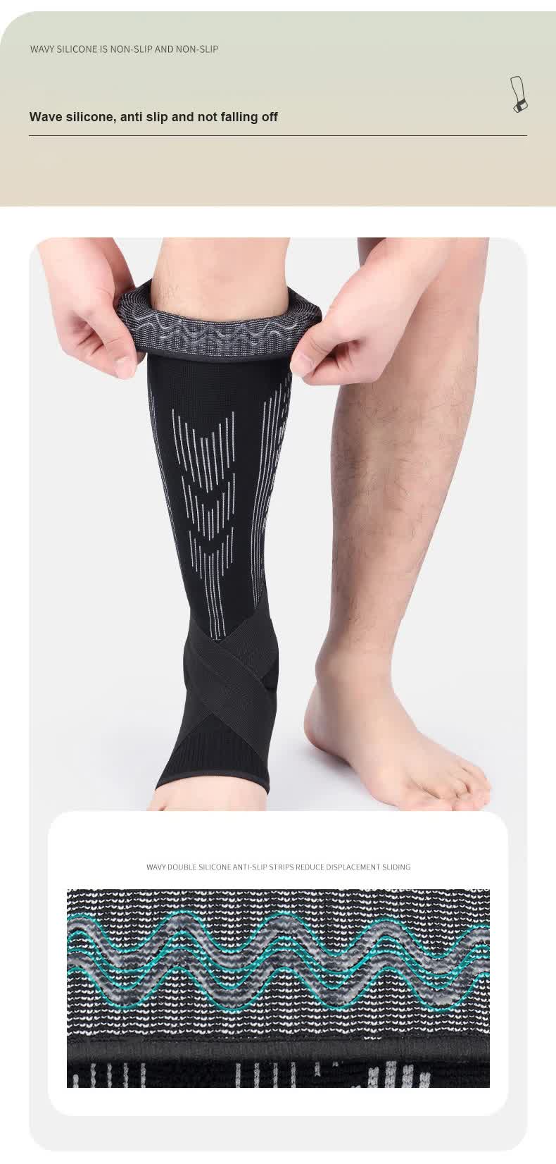 Size M 1 Pair Black  Compression Calf Sleeves for Sports – Adjustable Support for Running, Soccer, Hiking & More