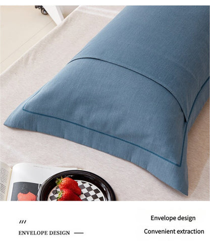 Light Red Pure Cotton Flannel Pillowcase Set - Soft, Thickened, Solid Color (Pair, 48x74cm)