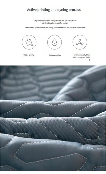 Dark Blue Cooling latex texture Pillowcase Set - Latex Feeling, Solid Color, 48x74cm (Pair)