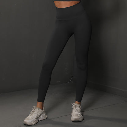 Size S Black Seamless High-Waisted Yoga Pants for Women - Lift Workout Leggings for Running, Gym, and Fitness