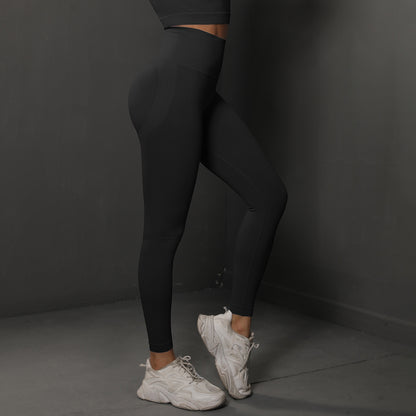 Size S Black Seamless High-Waisted Yoga Pants for Women - Lift Workout Leggings for Running, Gym, and Fitness