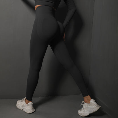 Size S Black Seamless High-Waisted Yoga Pants for Women - Lift Workout Leggings for Running, Gym, and Fitness