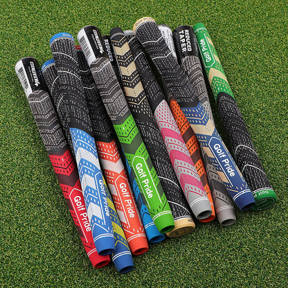 2 Pcs Grey MCC PLUS4 Midsize Golf Grip - Rubber and Cotton Thread Hybrid, 265 mm, 72g, Core 60