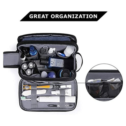 Pink Stylish Waterproof Travel Toiletry Bag Organizer - Large Capacity Shaving Kit & Makeup Case(Makeup is a prop for shooting and is not included)