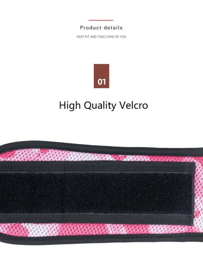 Size S Pink Camouflage Camo Weightlifting Belt - EVA Nylon Gym Belt for Squats, Deadlifts & Lumbar Support