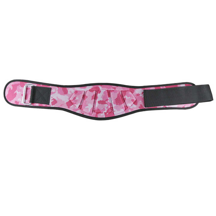 Size XL Pink Camouflage Camo Weightlifting Belt - EVA Nylon Gym Belt for Squats, Deadlifts & Lumbar Support