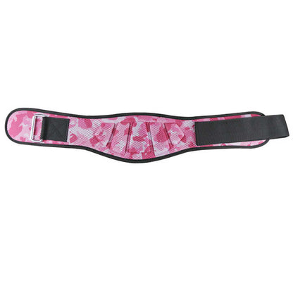 Size XL Pink Camouflage Camo Weightlifting Belt - EVA Nylon Gym Belt for Squats, Deadlifts & Lumbar Support