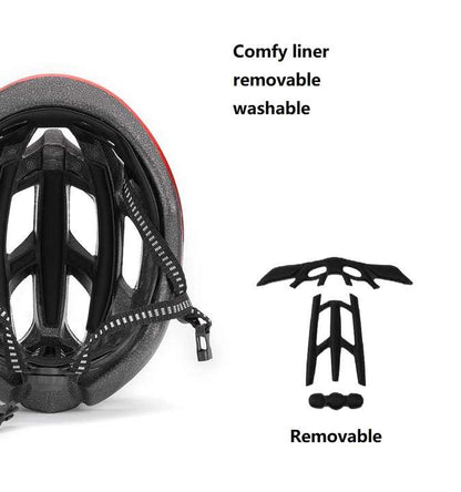 Dark Blue And Black Gradient Lightweight Adult Bicycle Helmet - Adjustable Fit Road & Mountain Bike Safety Headgear (57-62cm)