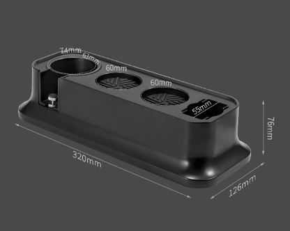 Grey Espresso Coffee Tamping Station - Barista Tool Organizer for 51/53/58mm Portafilter, Tamper & Distributor